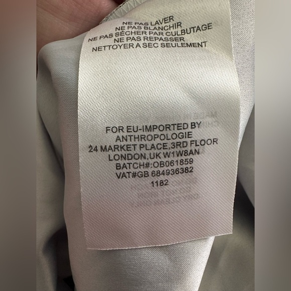 NWT BHLDN Anthropologie 0 Madrie Maxi Dress Fog Grey Bridesmaid Halter Chiffon - Picture 13 of 14